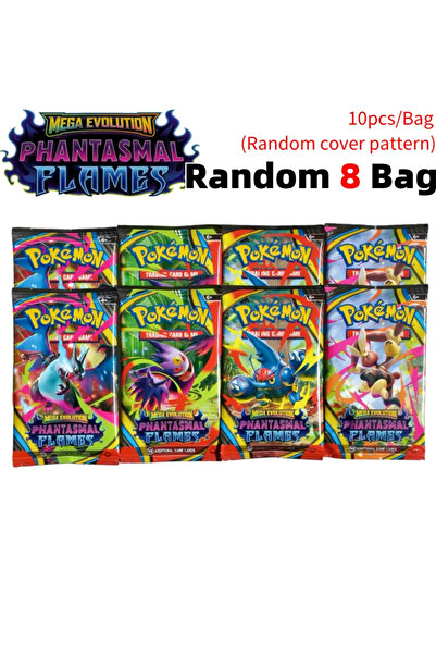 Choice PHANTASMAL-8 bag Pokémon Cards 9+1 Per Pack TCG Mega Evolution Phantas...
