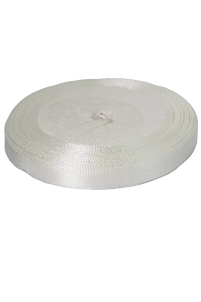 NO BRAND Κορδέλα σατέν 6mm/καρούλι 22.50μέτρα - Λευκό