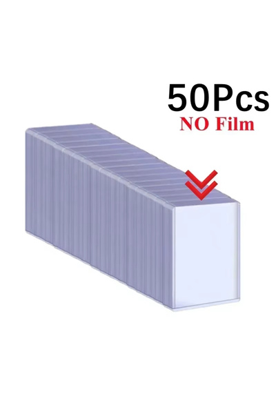 Choice D-50pcs(no film) 1/25/50Pcs Transparent Korean Kpop Card Sleeve with P...