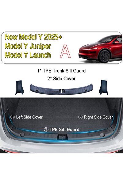 Choice 3pcs Full Seat A For Tesla Model Y Juniper 2025 2026 Trunk Threshold S...