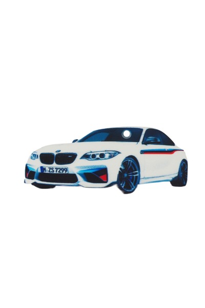 NO BRAND BMW M2 μικρό λευκό plexiglass κρεμαστό 37x27mm
