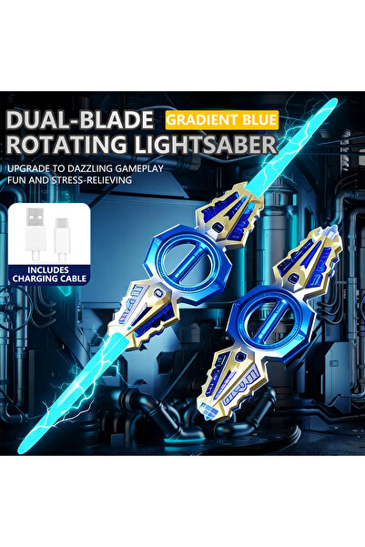 Choice Gradient blue Sound & Light Rotate Sword 14 Multi-Color Flash LED Ligh...