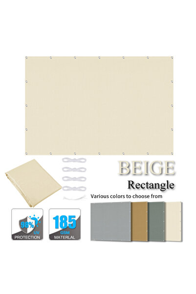 Choice 2x2M Beige Waterproof Shade Cloth with Grommets Camping Tent Tarp Shad...