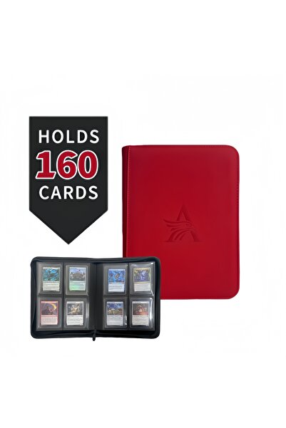 Choice Red TopLoader 4-Pocket Card Binder (160 Cards) – Black/ Industrial-str...