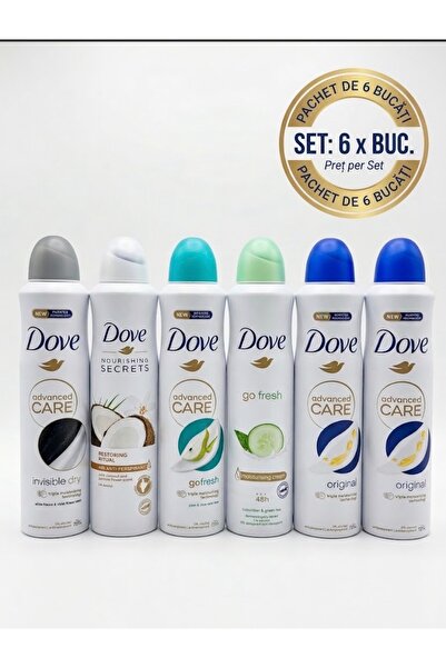 Dove Set Exclusiv Dove: Pachet Mixte Deodorante 250ml (6 Bucăți)