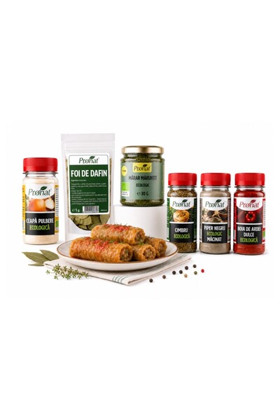 Pronat Mix de condimente bio pentru sarmale – Boia dulce, piper, cimbru, mara...