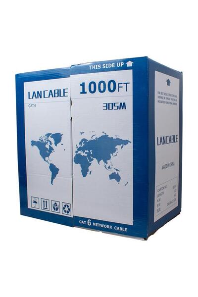 LAN CABLE كابل باور ماستر 23 AWG 0.57 بطول 305 متر من الفئة CAT6