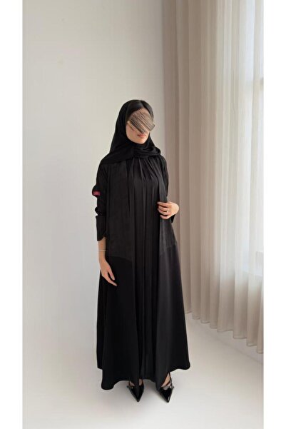 dar laha abaya عباية D 6050 - من قماش كريب الكوبرا وجاكار، مع فستان بكسرات من...