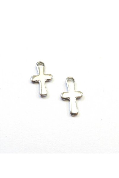 NO BRAND Σταυρός μεταλλικός κρεμαστός ατσάλι 12x7mm (Αντιγραφή) - Ασημί