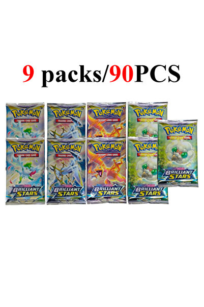 BANDAI BRILLANT 9 packs 90/360PCS Pokémon Card Packs 151， ASCENDED HEROES 。Ev...