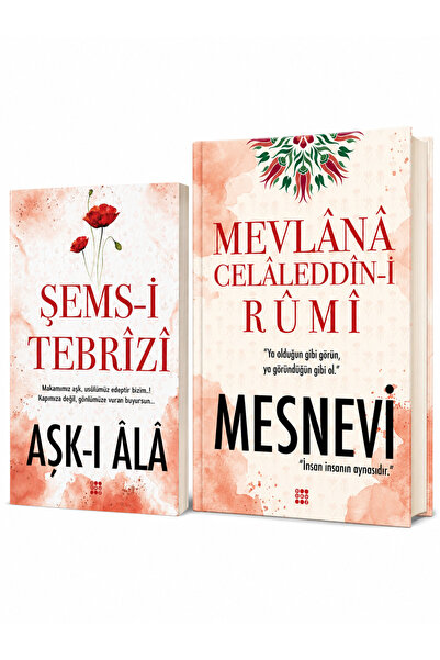 dokuzyayinlari Mevlana Mesnevi ve Şems-i Tebrizi Aşk-ı Âlâ 2 Kitap Set - Tasa...