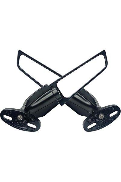 Choice black Motorcycle Mirror Modified Wind Wing Adjustable Rotating Rearvie...
