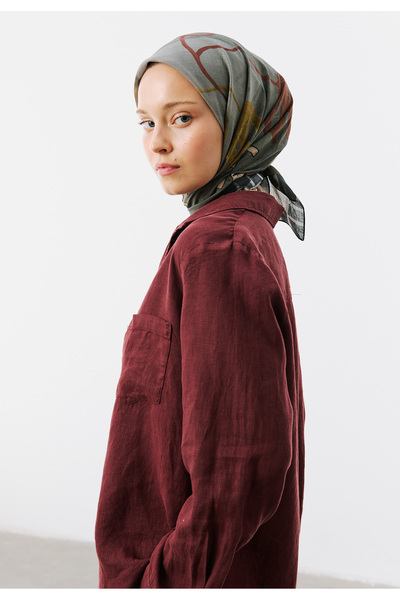 Freshscarfs Lillian Desen Vual Eşarp Antrasit