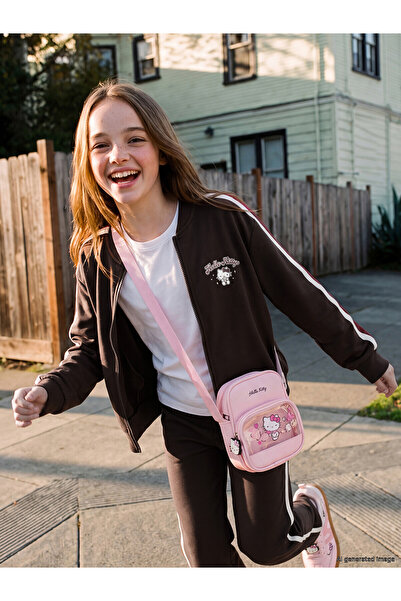 LC Waikiki Alita City Lcw Kids Brown Hello Kitty Printed Girls' Sweatshirt wi...