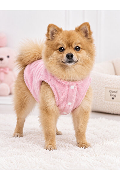 Peluş Ayıcık Desenli Küçük Irk Köpek Montu – Yumuşak ve Sıcak Köpek Yeleği