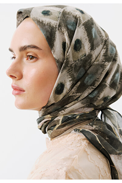 Freshscarfs Vintage Board Pattern Voile Scarf Anthracite