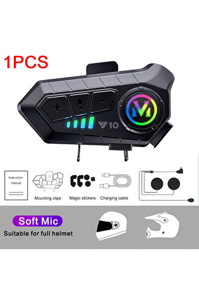 Choice 1 PCS Soft Mic 1 or 2 PCS Motorcycle Helmet Headset With LED Earphone ...