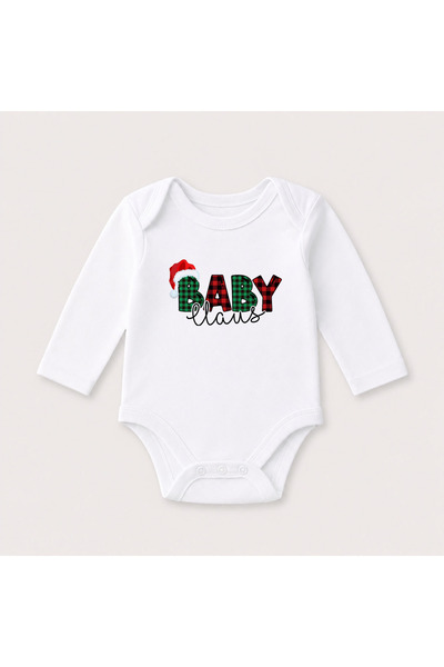 cesita Mother Father Baby First New Year Christmas Printed Baby Claus Family ...