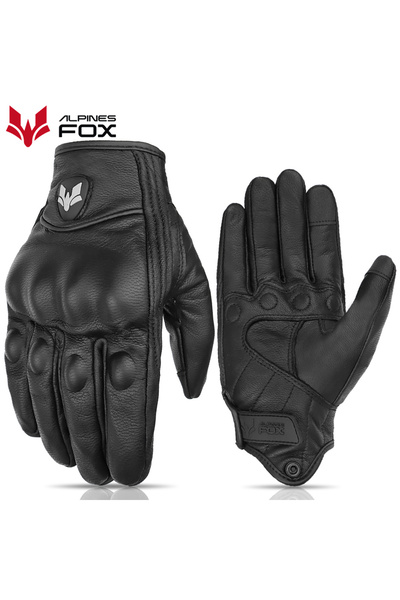 Choice M Black 2023 Summer New Vintage Leather Motorcycle Gloves Men Black We...