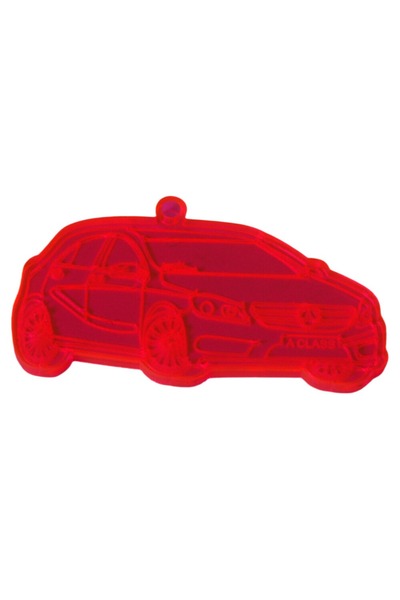 NO BRAND Αυτοκίνητο A Class ροζ φλούο plexiglass κρεμαστό 27x50mm