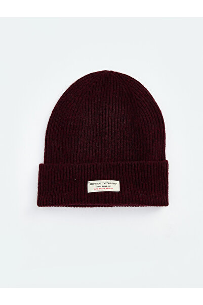 LC Waikiki Nevavm Farkıyla Lcw Accessories Burgundy Knitwear Embroidered Wome...