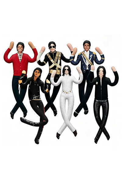 BANDAI 28cm 6pcs opp bags Hot Sale Michael Jackson Cosplay Prop Doll Plush St...