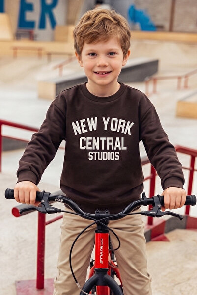 Fulla Moda 3 Împodobit cu aplicații New York, hanorac imprimat pentru băieți