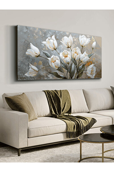 Evinemoda Lale Buketi Tek Parça Kanvas - Canvas Tablo
