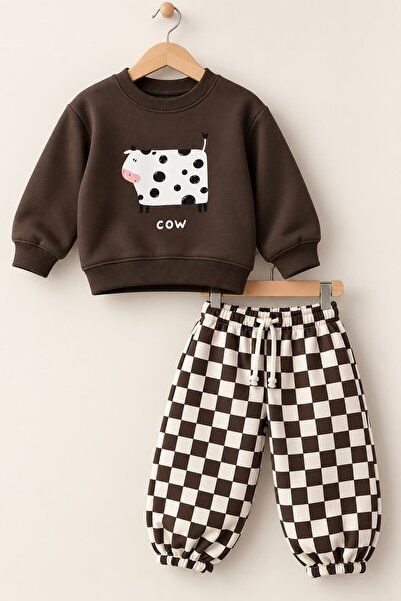 My Kids Wear طقم سويت شيرت وبنطلون رياضي للأطفال مكون من قطعتين، تصميم مريح، ...