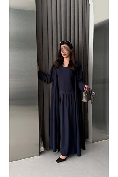 dar laha abaya عباية D 70012 - مصنوعة من قماش ناعم، تتميز بياقة أنيقة مزينة ب...