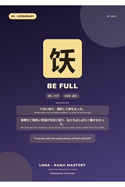 OEM Poster Infografic Kanji Sa fie sătul, Simbol Japonez, Carton 250g, A4