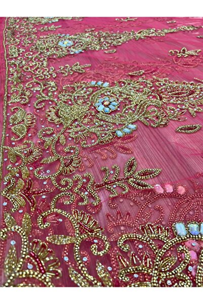 OsmanKumaşDantel Tasarım Tül Kupon Kumaş ( 150 x 350 )