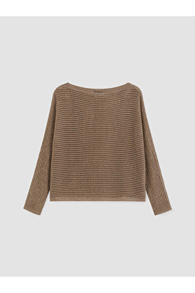 LC Waikiki Lcw Vision Boat Neck Openwork Women's Knitwear Sweater