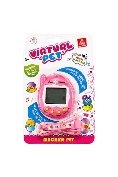 FAMIFY Tamagotchi Animal de companie virtual roz, 197 de jocuri, Animal virtu...