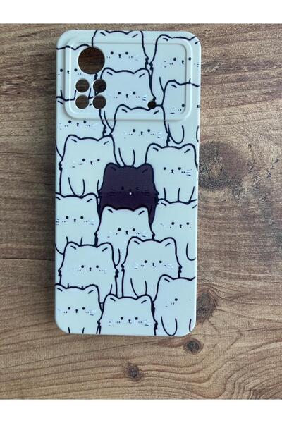 Newon Poco X4 Pro 5g Cat Printed Inside Velvet Premium Silicone Phone Case (C...