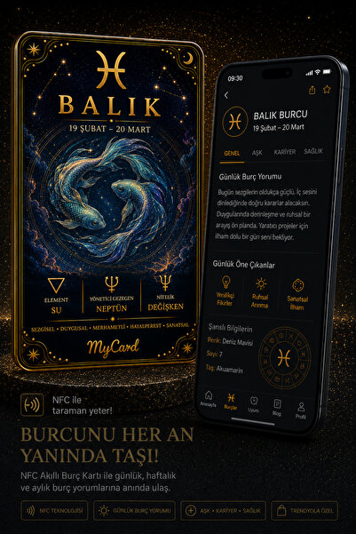Balık Burcu NFC Akıllı Burç Kartı - Günlük Burç Profili
