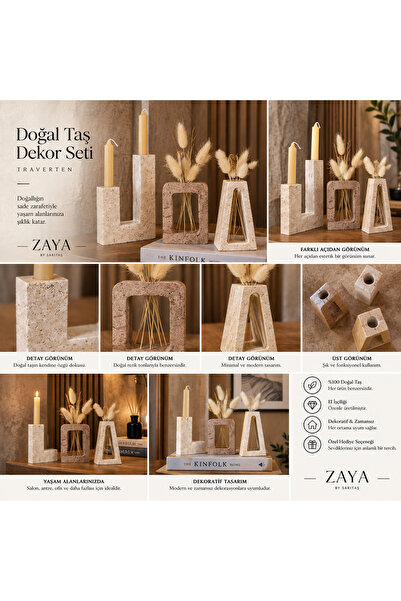Doğal taş dekoratif set