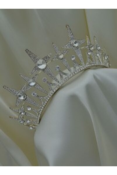 Stoneage Wedding Engagement Chinese Bridal Crown - White -