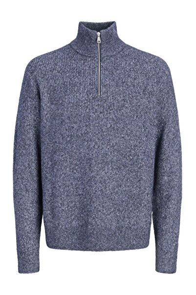 Jack & Jones Pulover tricotat cu guler înalt, croială relaxată pentru bărbați...