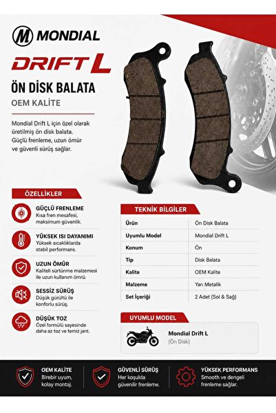 VOGS mondial drift L ön disk balata oem