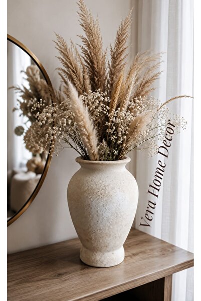 VERA HOME DECOR Seramik, El boyaması Dekoratif iskandinav Tarz, Mat Dokulu Kr...