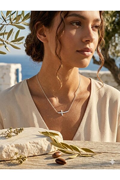 Peach Jewelry Μενταγιόν Ασημένιο 925 Επιροδιωμένο με Ζιργκόν
