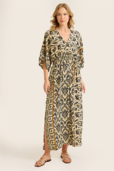 HomeStore Long Dv Collar Dress