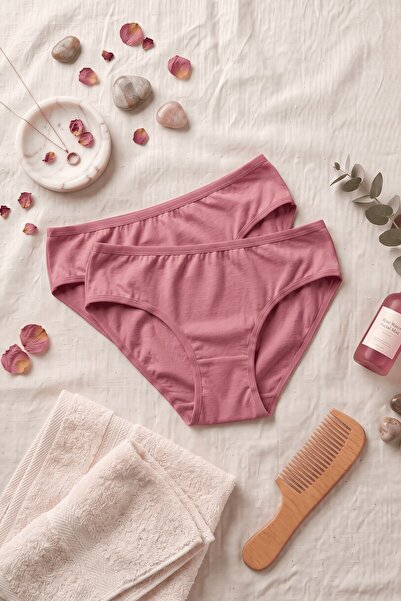 hadiora Γυναικεία εσώρουχα Dusty Rose 2 τεμαχίων από μπαμπού, αναπνέοντα, άνε...