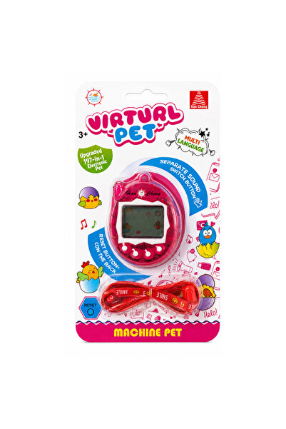 FAMIFY Tamagotchi Animal de companie virtual Roz închis, 197 de jocuri, Animal virtual interactiv