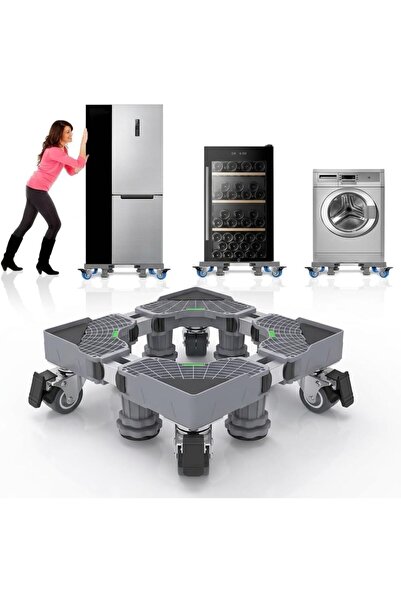 Nexa World Movable Adjustable Base with 8 Strong Feet & 4 Locking Wheels, 400...