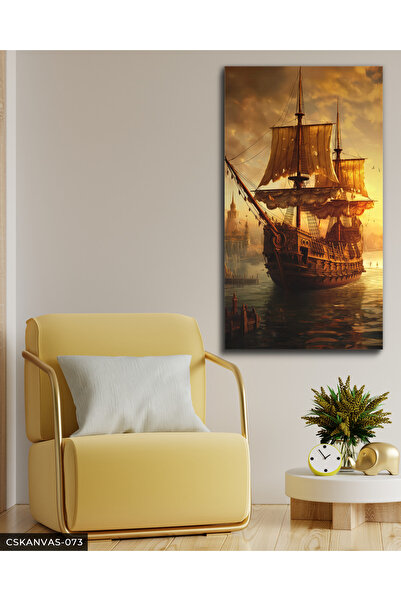 Evinemoda Denizde Yelkenli Tek Parça Kanvas - Canvas Tablo