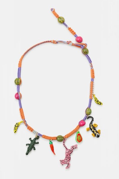 Bo Takı ve Aksesuar Zr Model Crocodile Charm Cord Necklace