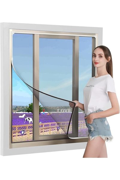 GENERAL Magnetic Window Screen 100cm×120cm DIY Magnetic Fly Screen for Window...