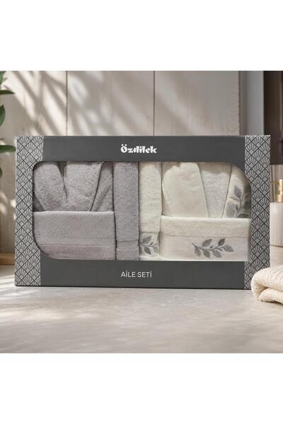 Özdilek Leafscape Family Set Gray-White Gray